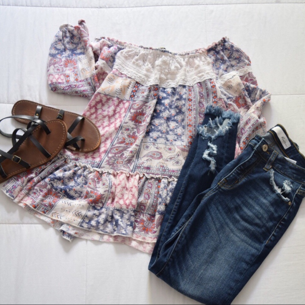 Vintage America off the shoulder top